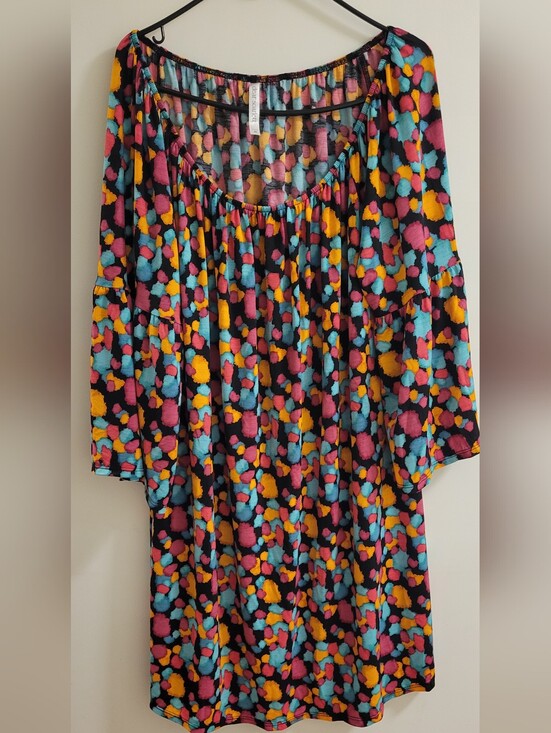Dear Scarlett Dresses & Skirts - Dear Scarlett Off The Shoulder Flair Sleeve Tunic‎ Dress Size 2xl